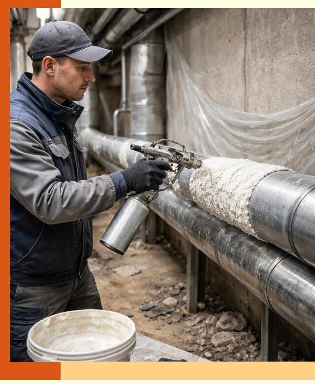 Утепление труб жидкой теплоизоляцией в Боровичах