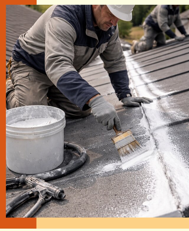 Утепление кровли жидкой теплоизоляцией в Боровичах