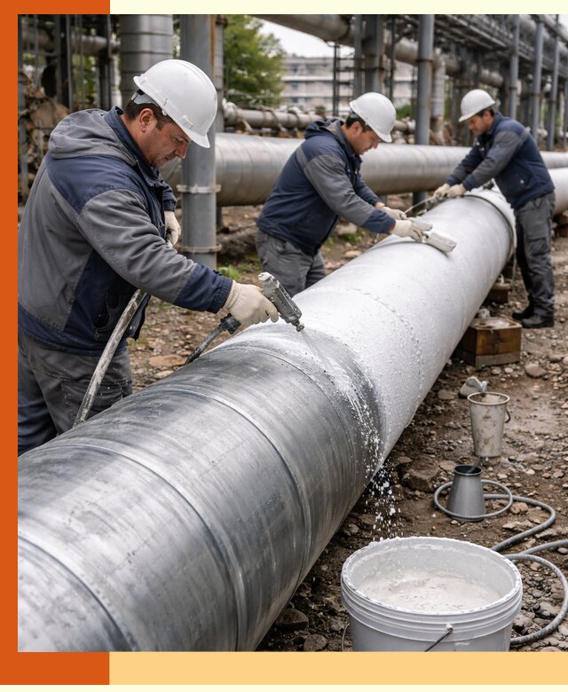 Утепление теплотрассы жидкой теплоизоляцией в Боровичах