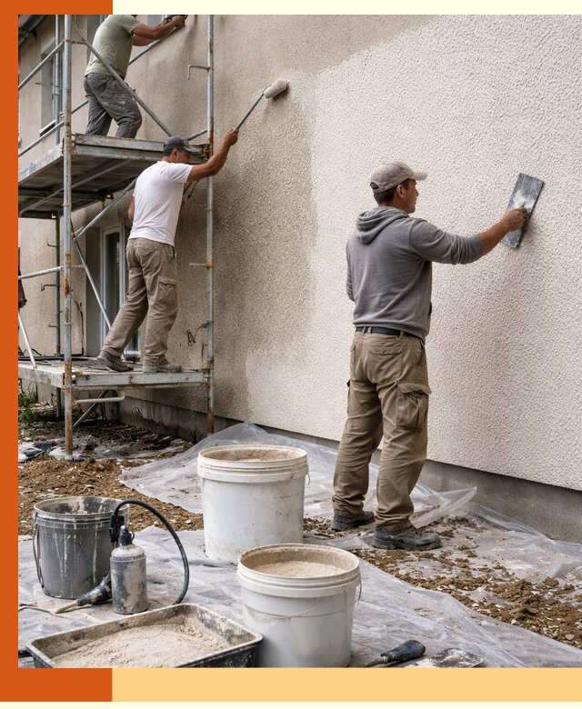 Утепление фасада жидкой пробкой в Боровичах