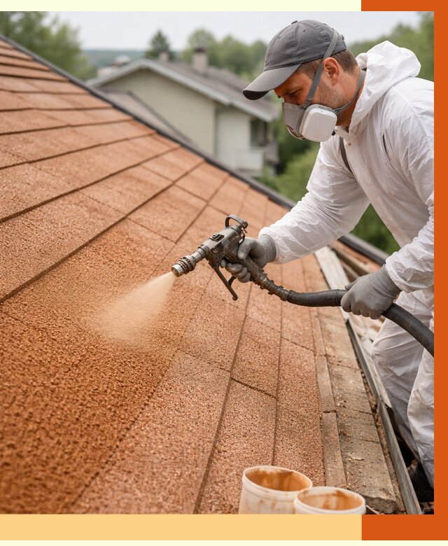 Утепление кровли жидкой пробкой в Боровичах от 2814 руб./м² под ключ | ТепломастерБрв