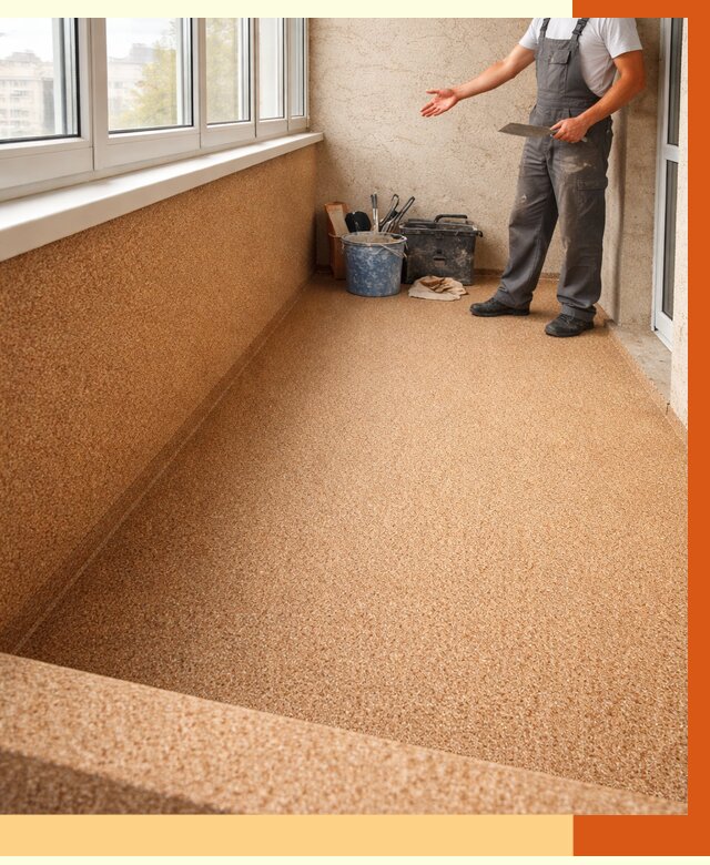 Утепление балкона жидкой пробкой в Боровичах от 3804 руб/м² под ключ | ТепломастерБрв