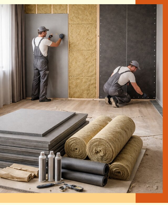 Шумоизоляция дома в Боровичах от 4690 руб/м2 — комплексная звукоизоляция под ключ | ТепломастерБрв