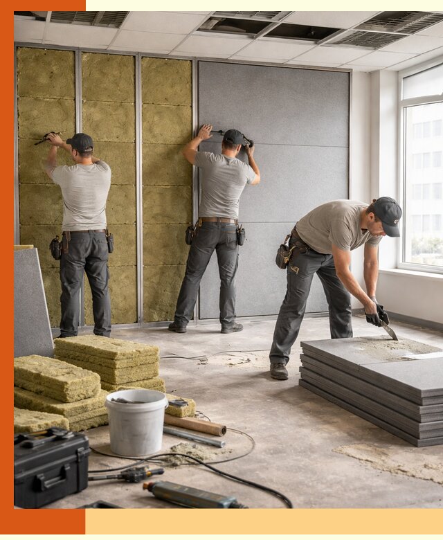 Профессиональная шумоизоляция офисов в Боровичах для комфорта сотрудников