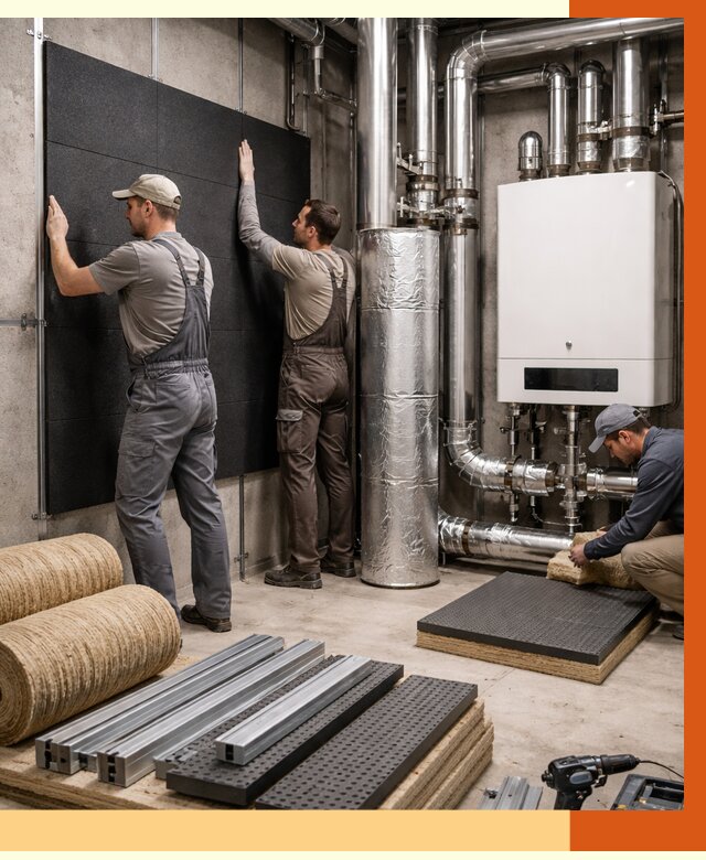 Шумоизоляция котельной в Боровичах от 6775 руб. под ключ | Профессиональная звукоизоляция — ТепломастерБрв