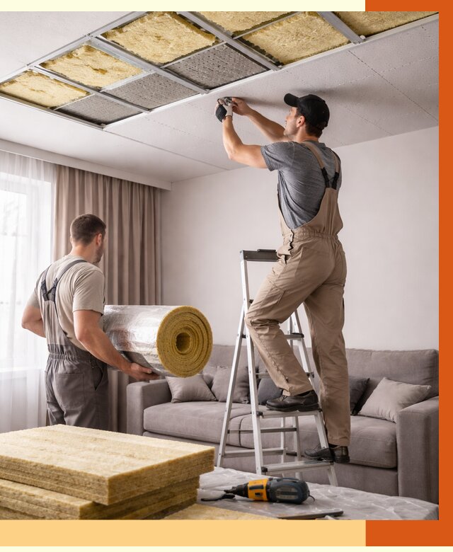 Шумоизоляция потолка в Боровичах от 2345 руб. под ключ | Профессионально — ТепломастерБрв