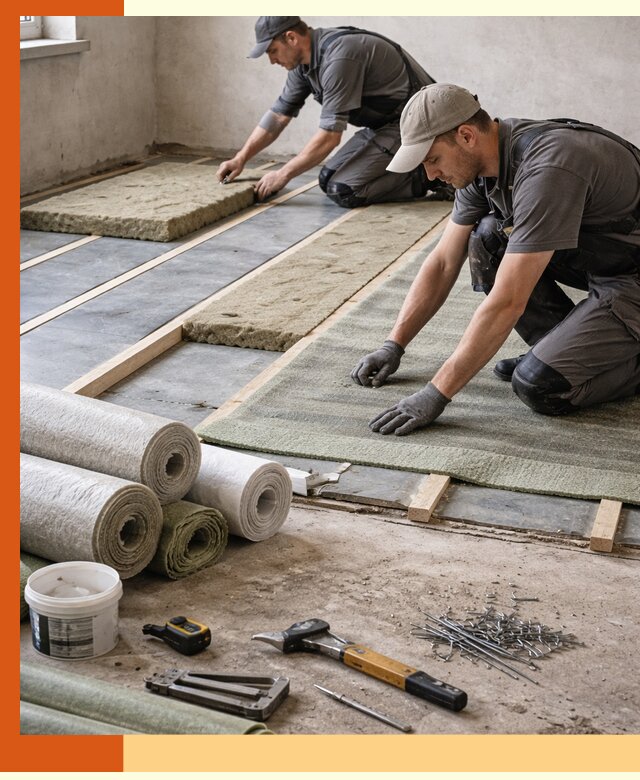 Шумоизоляция пола в Боровичах — профессиональная звукоизоляция помещений