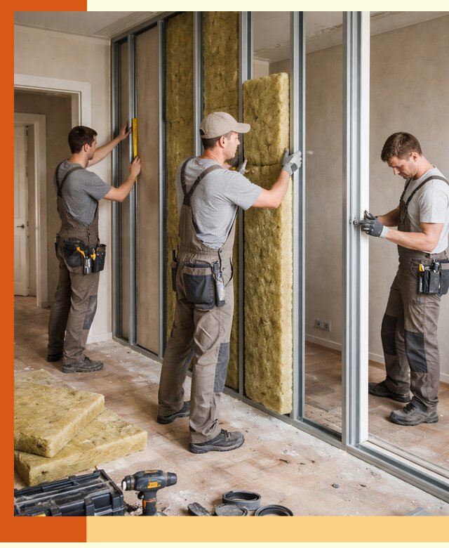 Шумоизоляция межкомнатных перегородок в Боровичах эффективно и надёжно