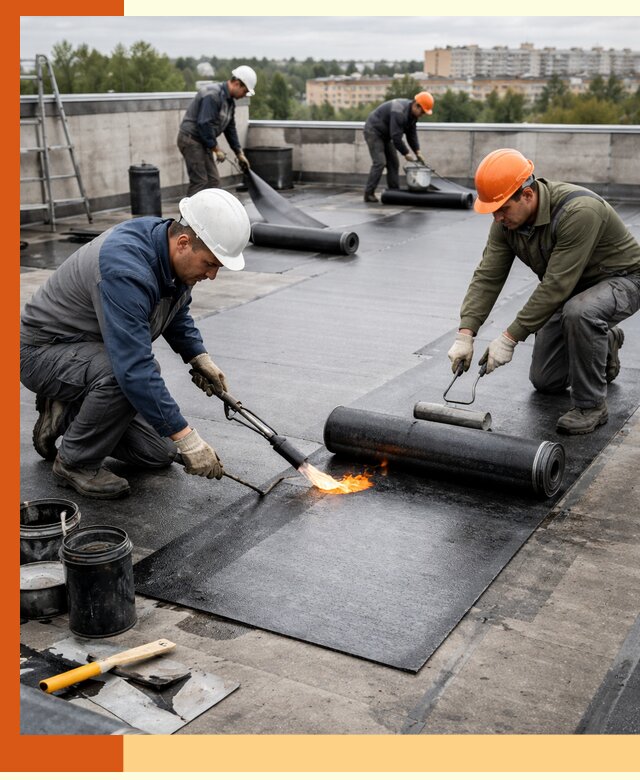 Профессиональная гидроизоляция плоской кровли в Боровичах