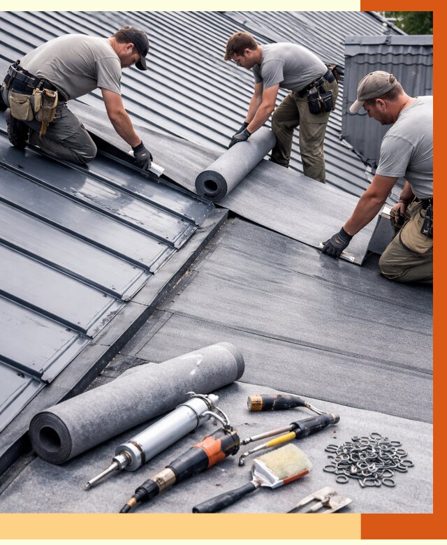 Гидроизоляция металлической кровли полимочевиной в Боровичах от 8860 руб. | ТепломастерБрв