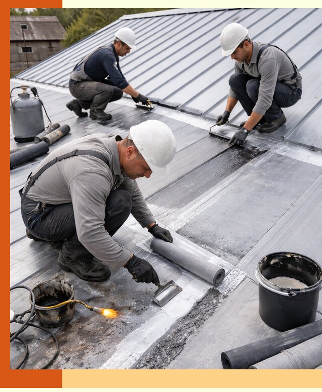 Гидроизоляция металлической кровли с гарантией в Боровичах