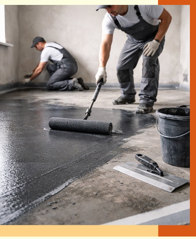 Профессиональная гидроизоляция пола в Боровичах от 8860 руб. под ключ | ТепломастерБрв