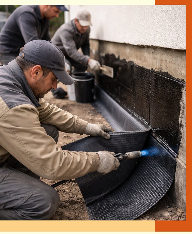 Гидроизоляция цоколя и отмостки в Боровичах от 8860 руб. — ТепломастерБрв