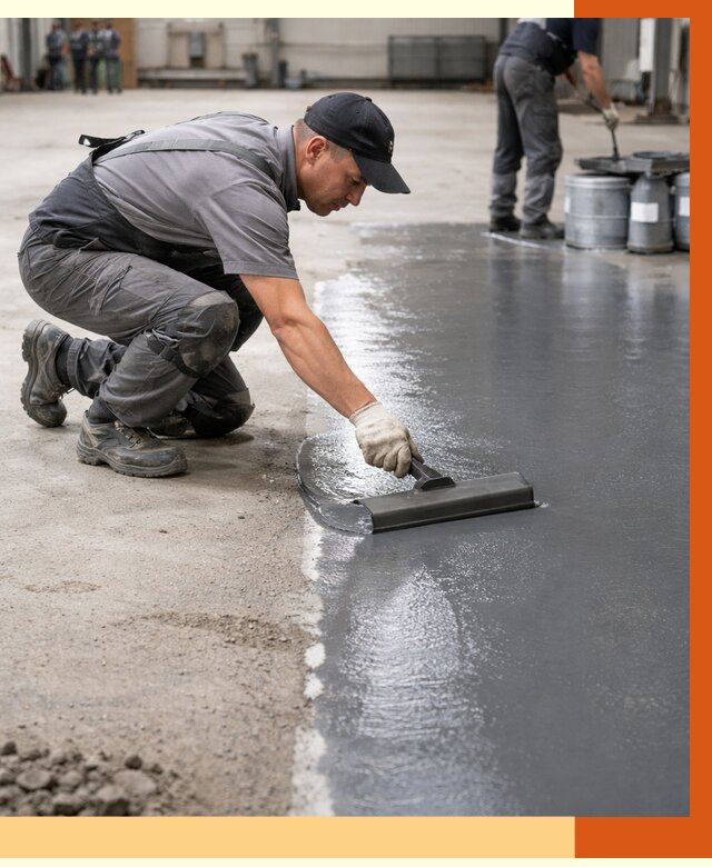 Гидроизоляция промышленного пола в Боровичах от 1251 руб./м2 — ТепломастерБрв специалисты под ключ