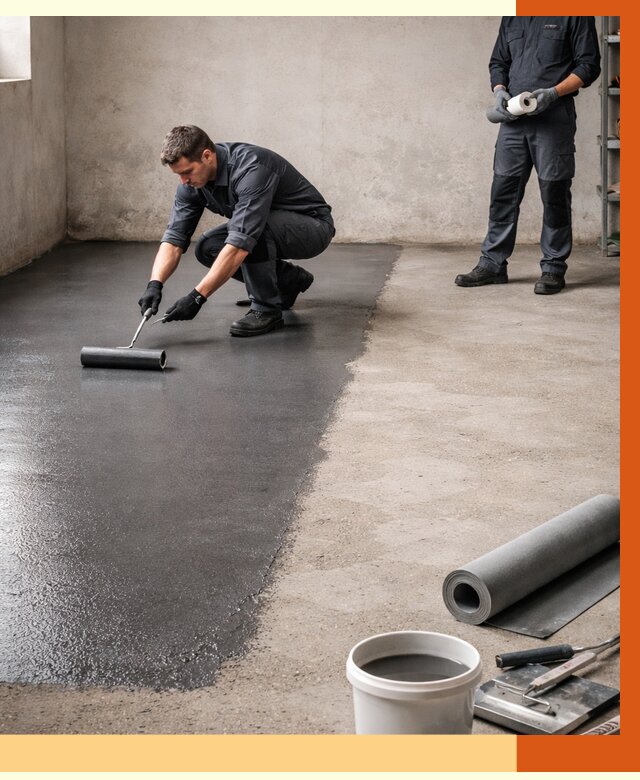 Гидроизоляция гаражного пола в Боровичах от 3648 руб./м² — ТепломастерБрв профессионально