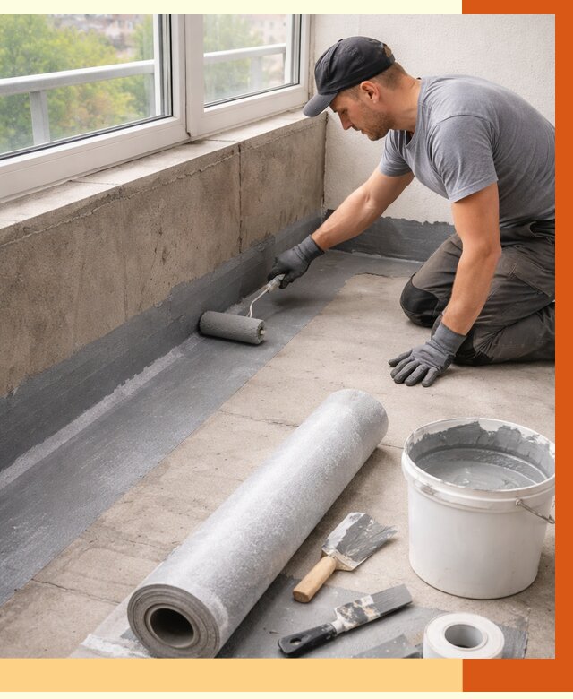 Профессиональная гидроизоляция балкона в Боровичах от 4378 руб. | ТепломастерБрв