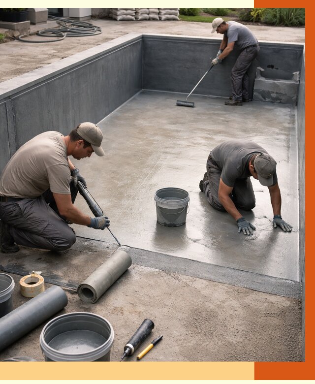 Профессиональная гидроизоляция бассейна в Боровичах от 6775 руб. за м2 | ТепломастерБрв