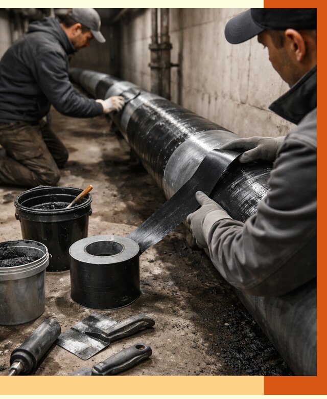 Гидроизоляция труб в Боровичах от 2606 руб. — профессиональная герметизация | ТепломастерБрв