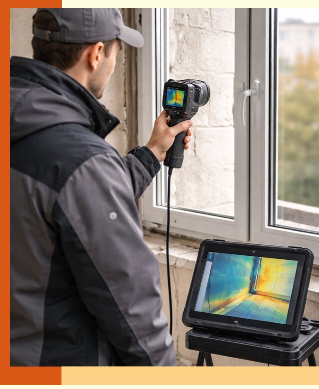 Тепловизионное обследование дома в Боровичах для выявления утечек тепла