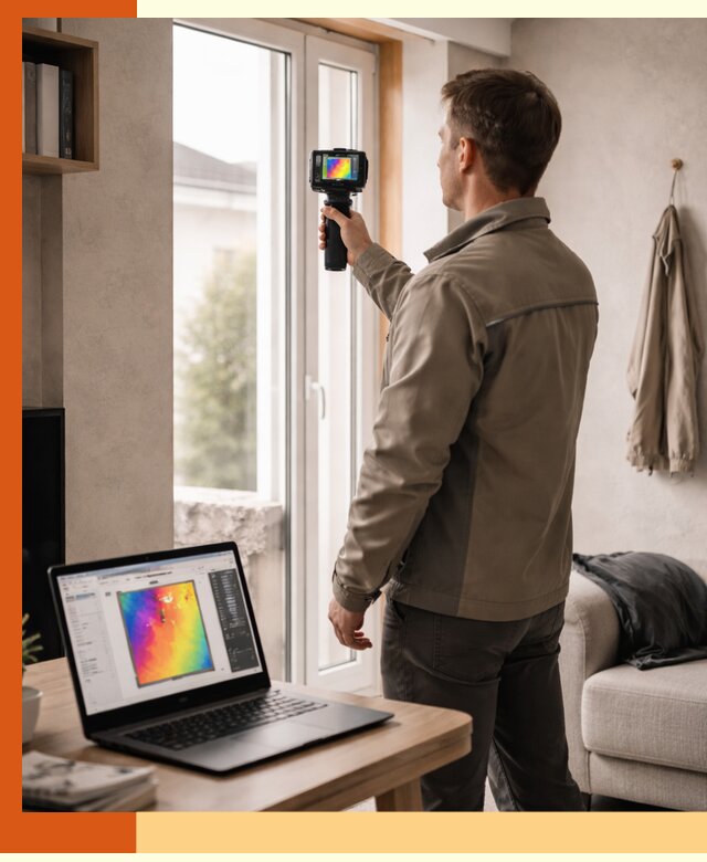 Тепловизионное обследование квартиры в Боровичах для поиска утечек тепла