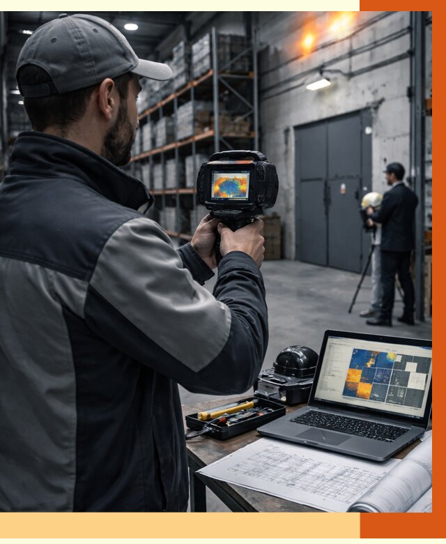 Тепловизионное обследование склада в Боровичах от 6775 руб. | ТепломастерБрв