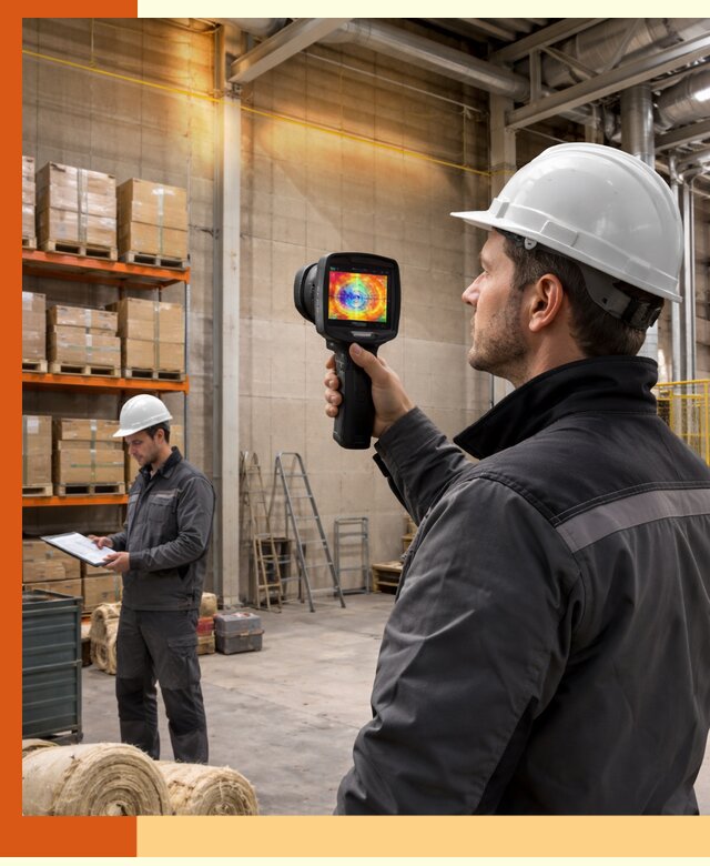 Тепловизионное обследование склада и выявление утечек в Боровичах