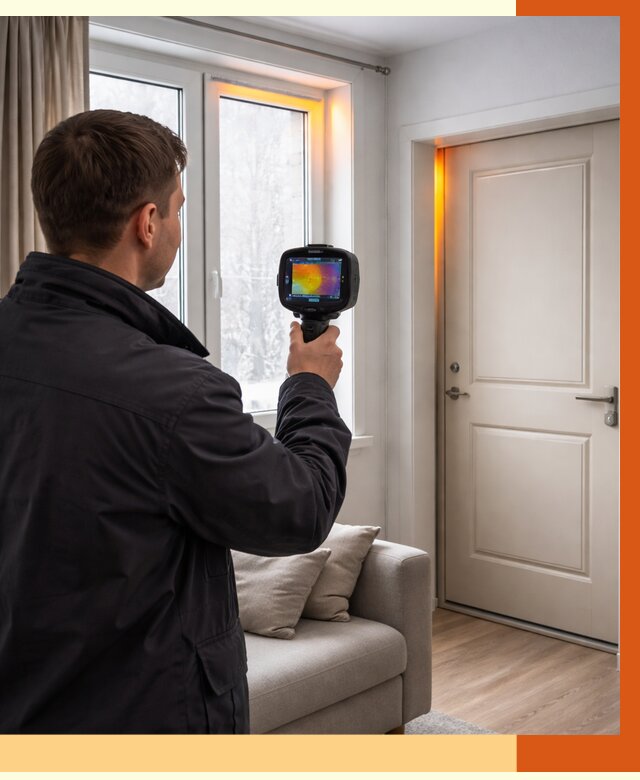 Тепловизионное обследование окон и дверей в Боровичах от 4690 руб. | ТепломастерБрв