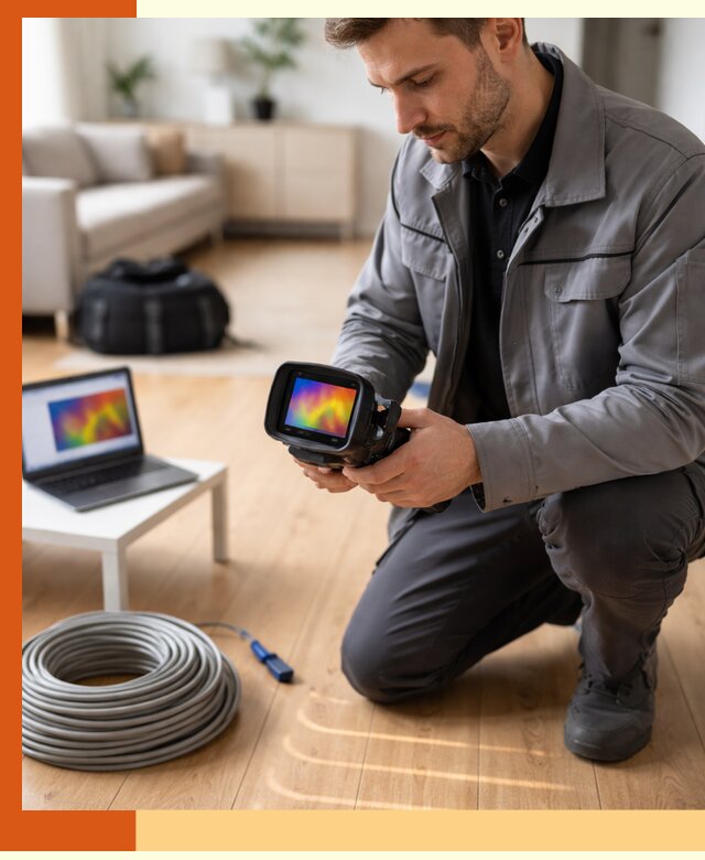 Тепловизионное обследование тёплого пола в Боровичах для точной диагностики