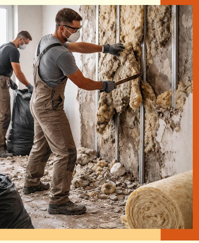 Демонтаж старого утеплителя в Боровичах от 3648 руб. — работы под ключ | ТепломастерБрв