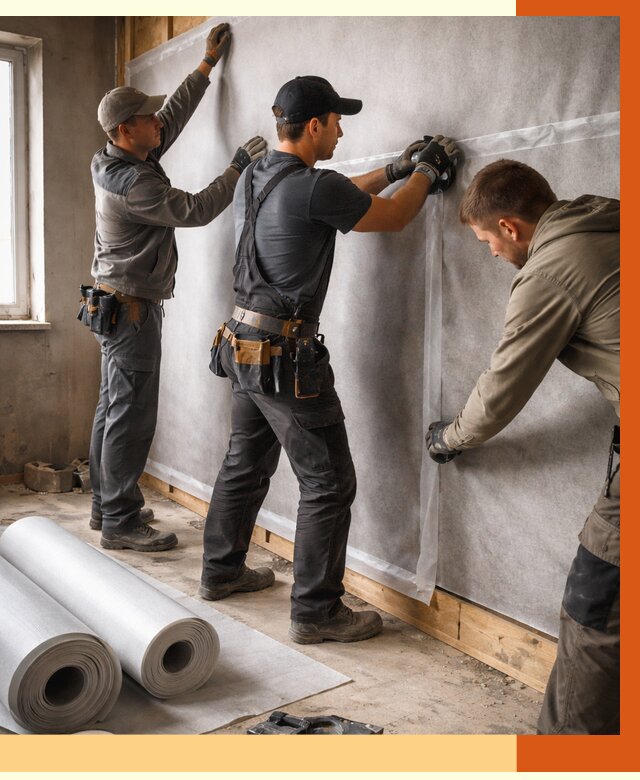 Монтаж ветроизоляции в Боровичах от 4690 руб./м2 — профессионально | ТепломастерБрв