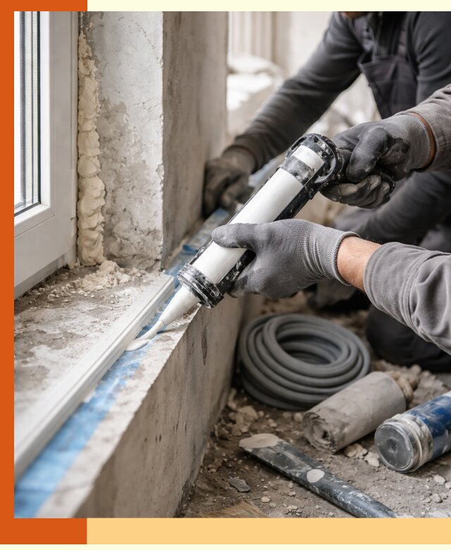 Герметизация стыков и примыканий зданий в Боровичах