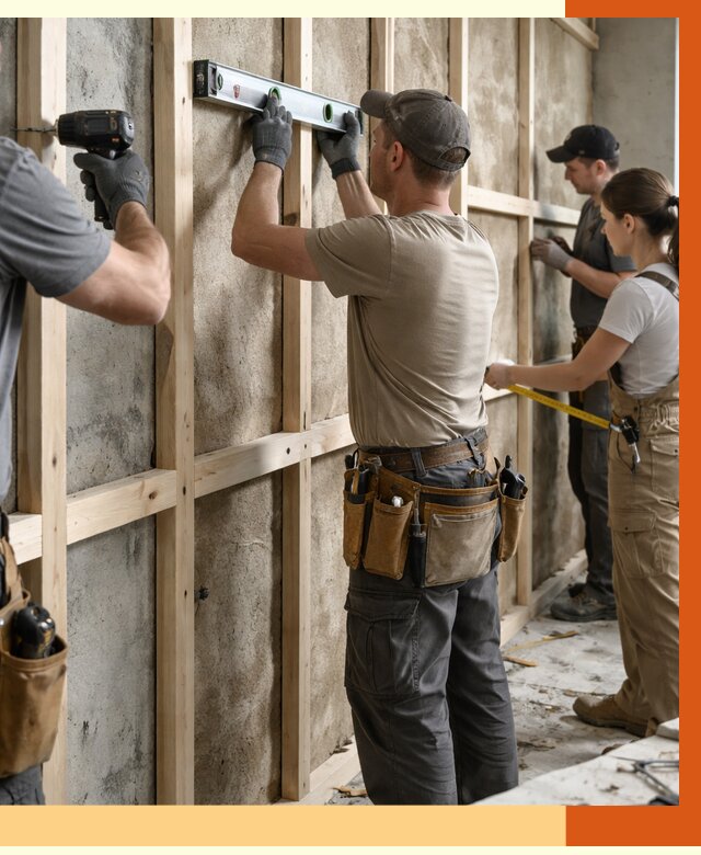 Монтаж обрешетки под утепление в Боровичах от 1199 руб/м² | Заказать у ТепломастерБрв