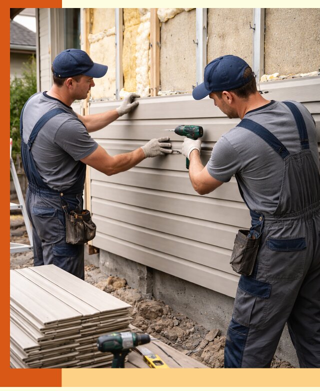 Монтаж сайдинга после утепления в Боровичах качественно и надежно